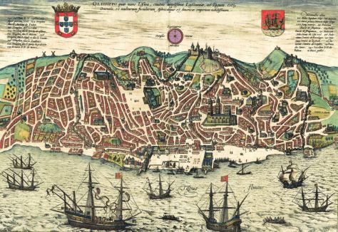 Old map Lisboa